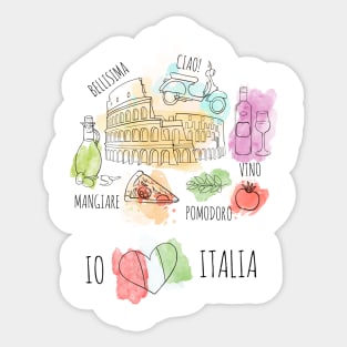 I Love Italy Sticker